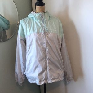 Columbia Fleece Lined Hooded Windbreaker Size L